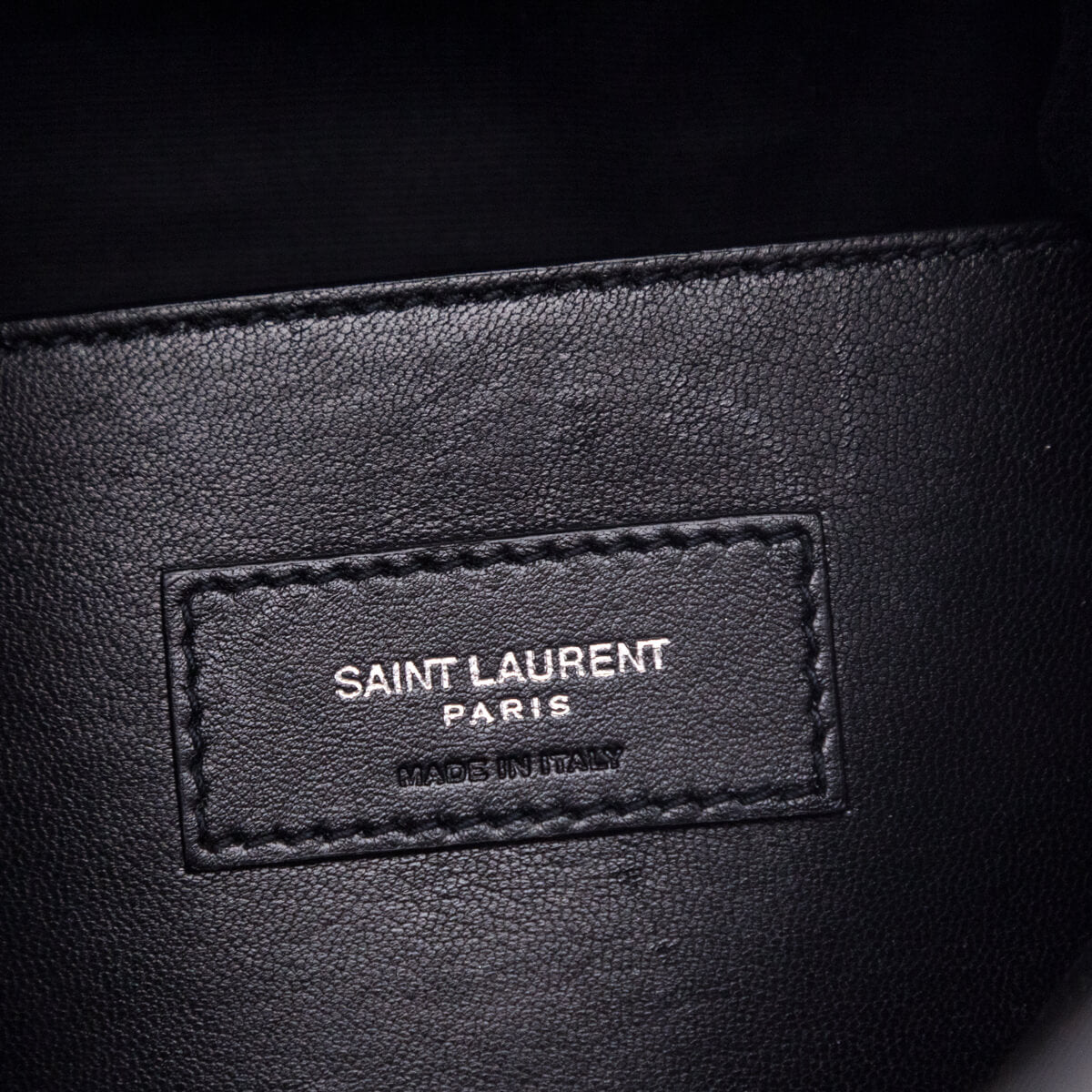 Saint Laurent Black Crocodile-Embossed Calfskin Clutch - Love that Bag etc - Preowned Authentic Designer Handbags & Preloved Fashions