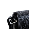 Saint Laurent Black Crocodile Embossed Calfskin Medium Classic Monogram Cassandra Top Handle - Love that Bag etc - Preowned Authentic Designer Handbags & Preloved Fashions