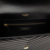 Saint Laurent Black Grain De Poudre Matelasse Chevron Large Monogram Satchel - Love that Bag etc - Preowned Authentic Designer Handbags & Preloved Fashions