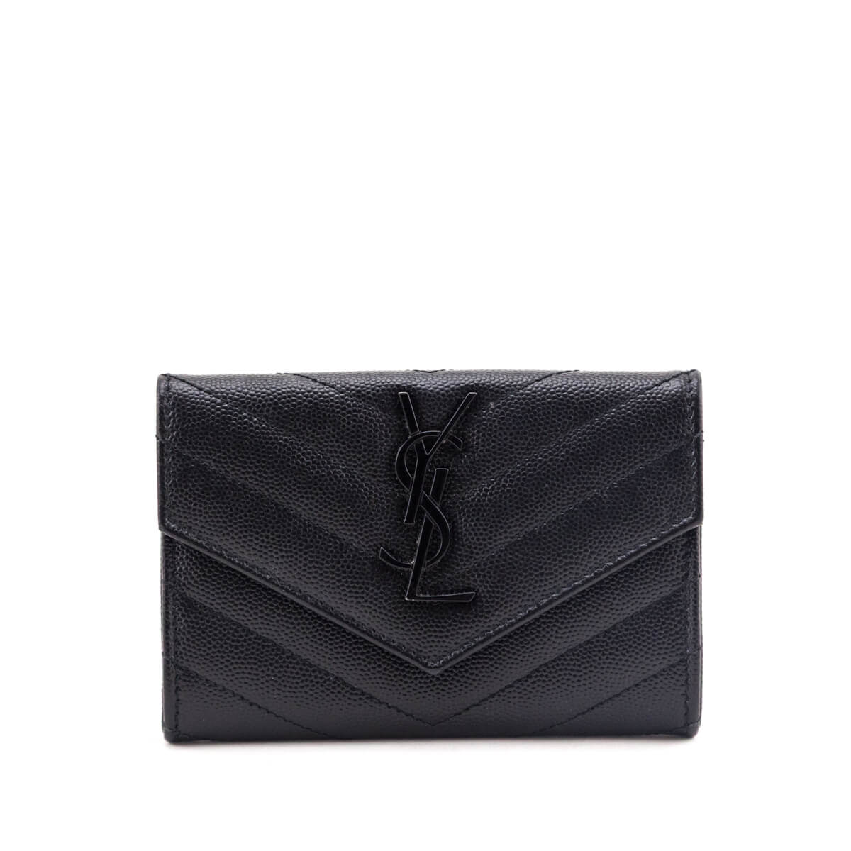 SaintLaurentBlackGrainDePoudreMatelasseChevronSmallMonochromeMonogramEnvelopeWallet-1.jpg