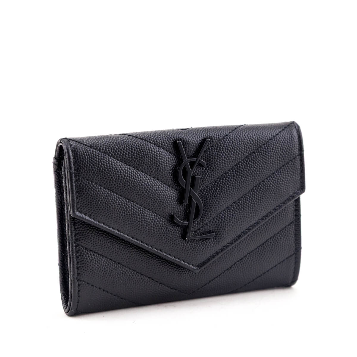 SaintLaurentBlackGrainDePoudreMatelasseChevronSmallMonochromeMonogramEnvelopeWallet-2.jpg