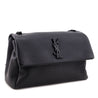 Saint Laurent Black Grain De Poudre Medium West Hollywood Monogram Fold-Over Bag - Love that Bag etc - Preowned Authentic Designer Handbags & Preloved Fashions
