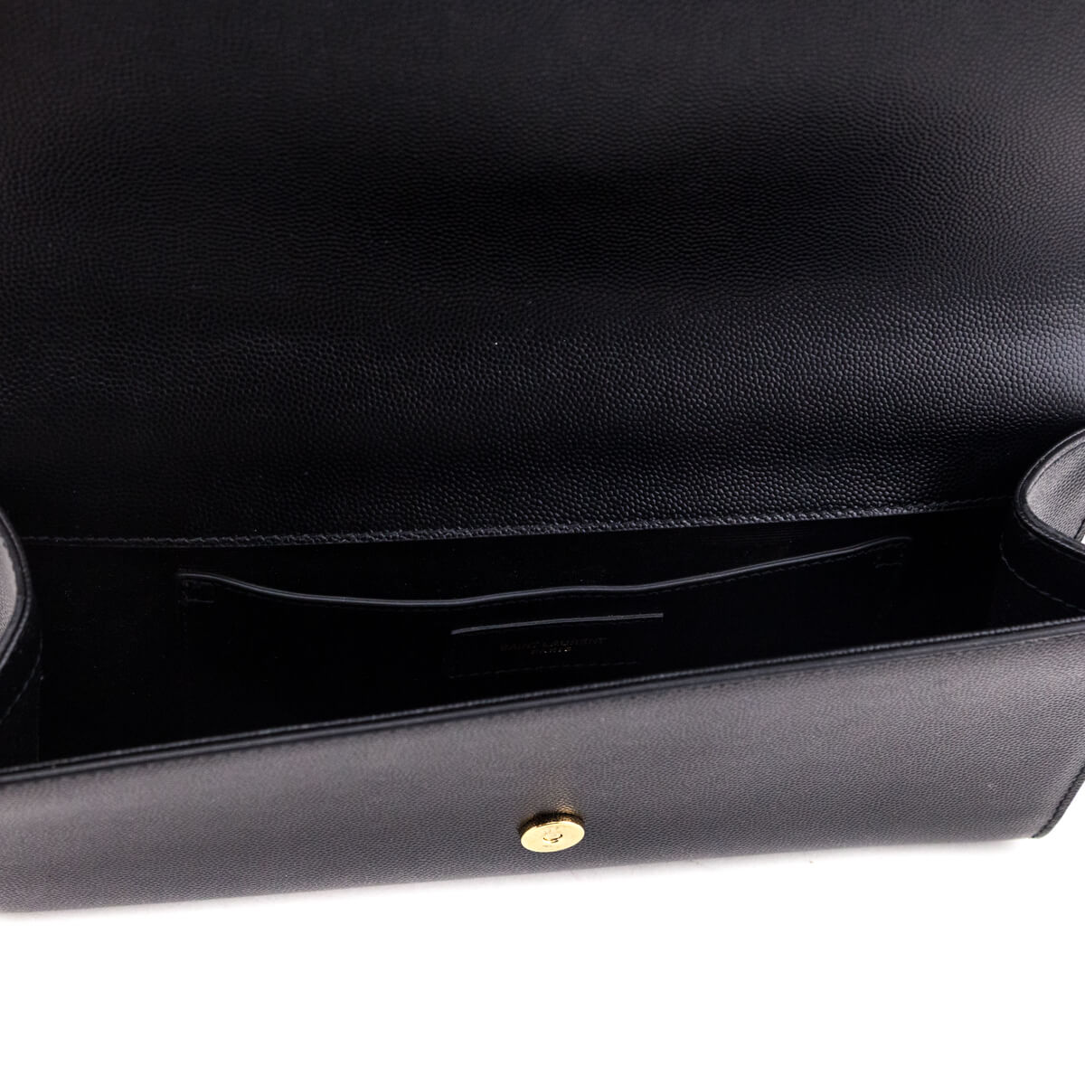Saint Laurent Black Grain de Poudre Classic Kate Clutch