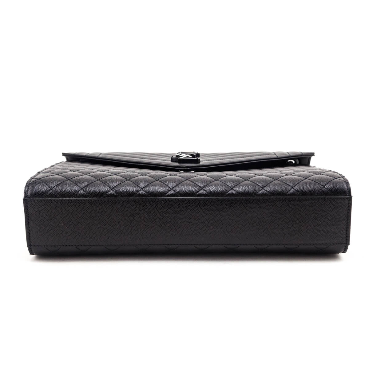 Saint Laurent Black Grain de Poudre Mixed Matelasse Triquilt Large Monogram Satchel - Love that Bag etc - Preowned Authentic Designer Handbags & Preloved Fashions