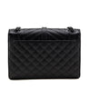 Saint Laurent Black Grain de Poudre Mixed Matelasse Triquilt Medium Monogram Satchel - Love that Bag etc - Preowned Authentic Designer Handbags & Preloved Fashions