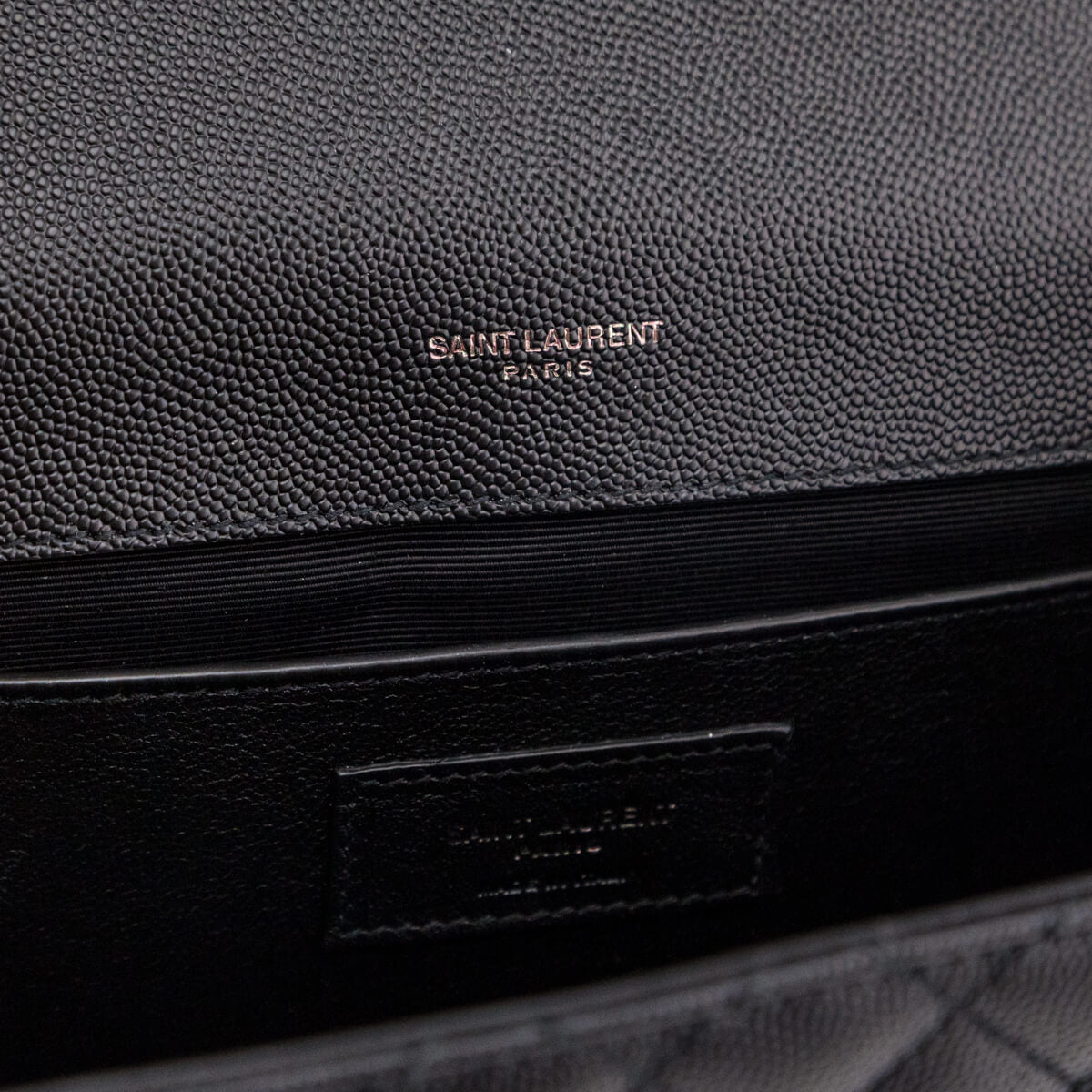 Saint Laurent Black Grain de Poudre Mixed Matelasse Triquilt Medium Monogram Satchel - Love that Bag etc - Preowned Authentic Designer Handbags & Preloved Fashions