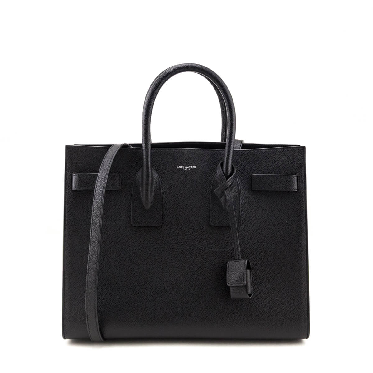 Saint Laurent Black Grained Calfskin Small Sac De Jour - Love that Bag etc - Preowned Authentic Designer Handbags & Preloved Fashions