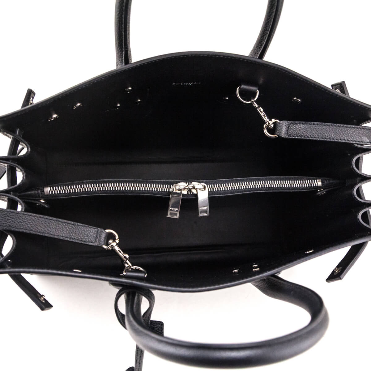 Saint Laurent Black Grained Calfskin Small Sac De Jour - Love that Bag etc - Preowned Authentic Designer Handbags & Preloved Fashions