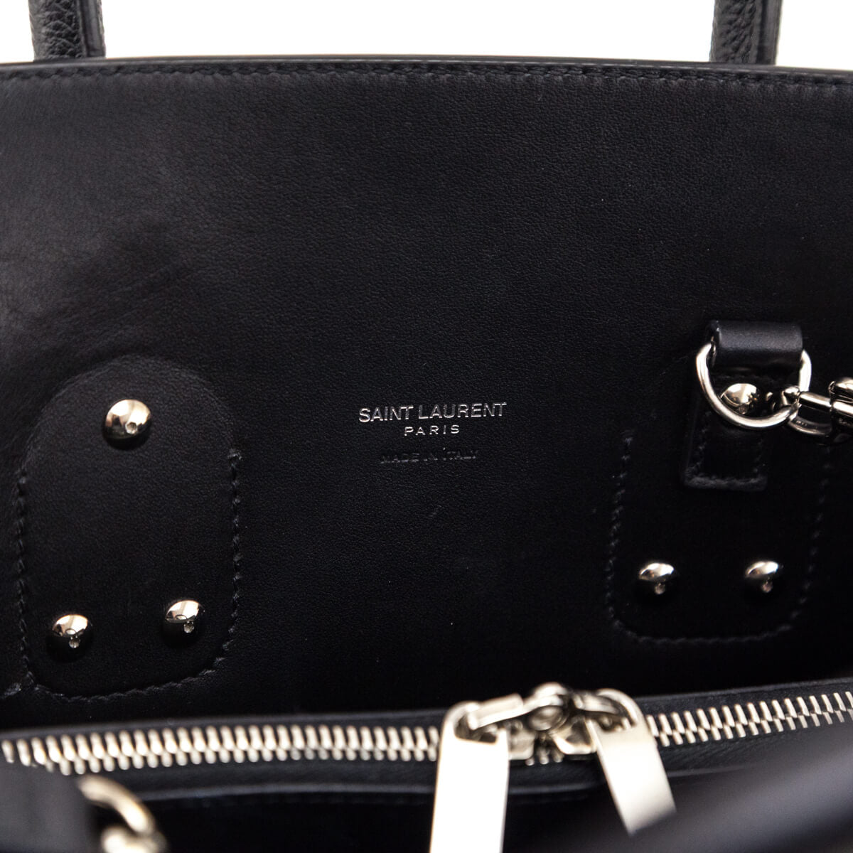 Saint Laurent Black Grained Calfskin Small Sac De Jour - Love that Bag etc - Preowned Authentic Designer Handbags & Preloved Fashions