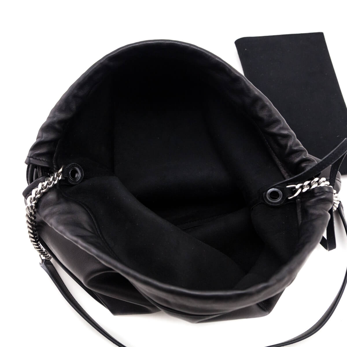Saint Laurent Black Lambskin Teddy Drawstring Bag - Love that Bag etc - Preowned Authentic Designer Handbags & Preloved Fashions