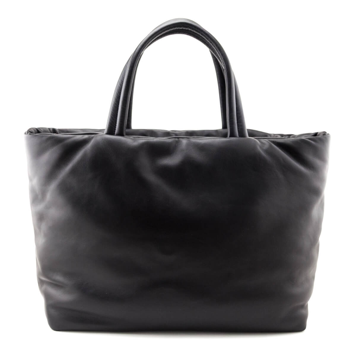 Saint Laurent Black Lambskin Wide Puffer Tote Black - Love that Bag etc - Preowned Authentic Designer Handbags & Preloved Fashions