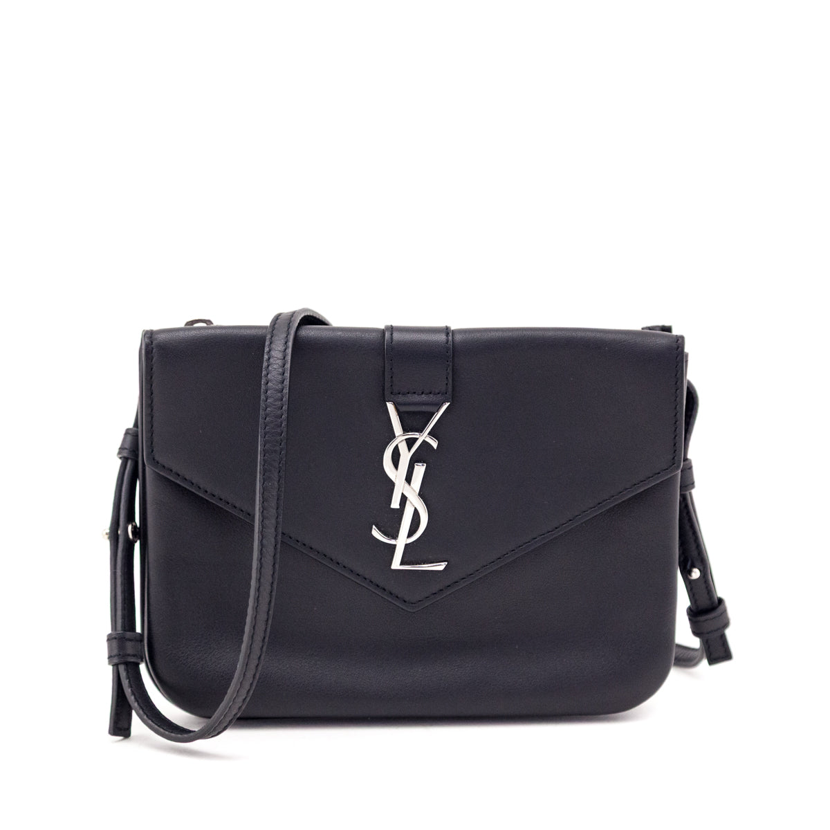Saint Laurent Black Monogram Tri Pocket Crossbody - Love that Bag etc - Preowned Authentic Designer Handbags & Preloved Fashions