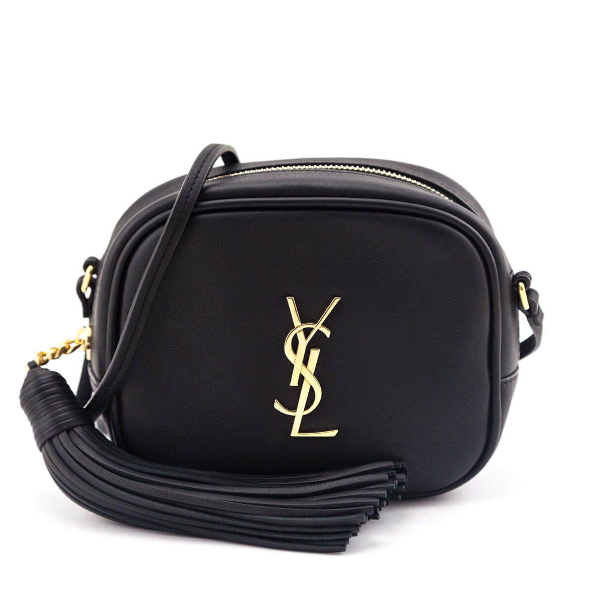 Saint Laurent Black Nappa Monogram Blogger Bag - Love that Bag etc - Preowned Authentic Designer Handbags & Preloved Fashions
