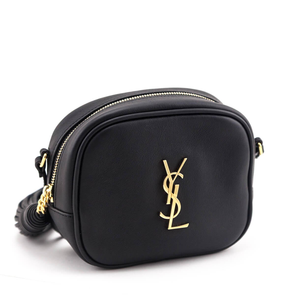 Saint Laurent Black Nappa Monogram Blogger Bag - Love that Bag etc - Preowned Authentic Designer Handbags & Preloved Fashions