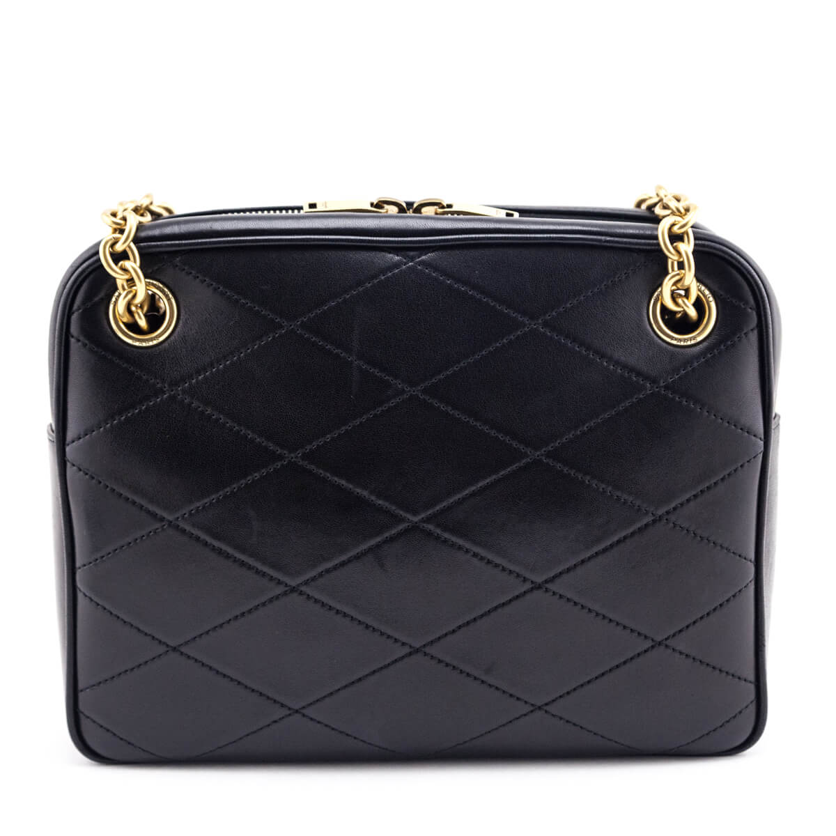 Saint Laurent Black Quilted Lambskin Le Maillon Small Chain Bag - Love that Bag etc - Preowned Authentic Designer Handbags & Preloved Fashions