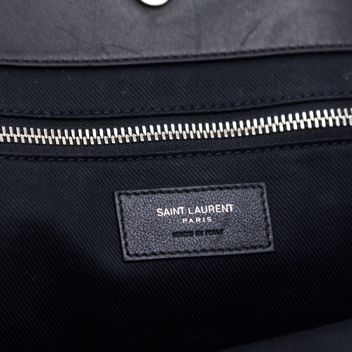 Saint Laurent Black Smooth Calfskin Rive Gauche N/S Tote - Love that Bag etc - Preowned Authentic Designer Handbags & Preloved Fashions