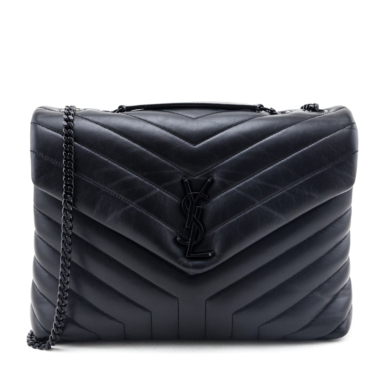 SaintLaurentBlackYQuiltedLeatherMonogramMediumLoulouChainSatchel-1.jpg