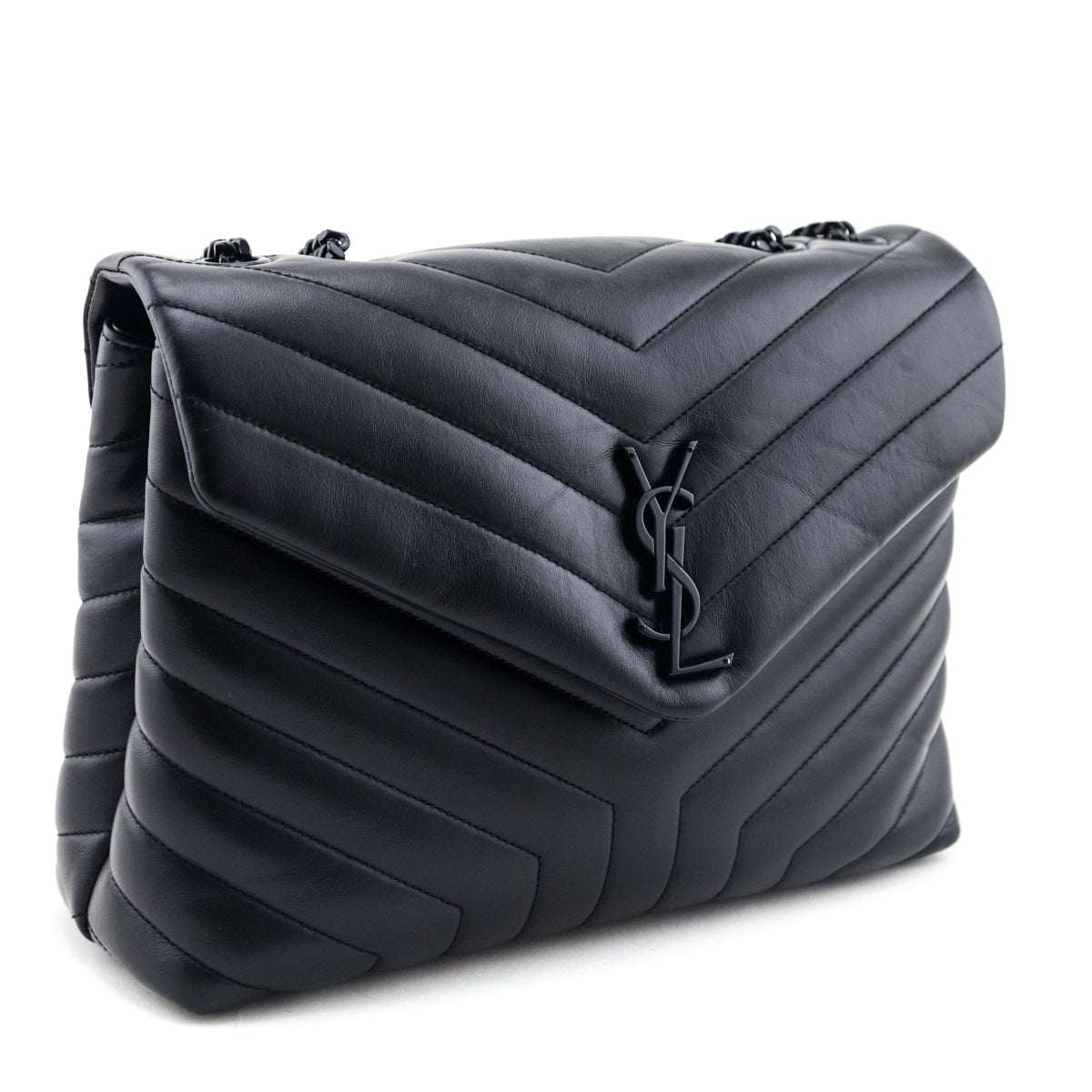 SaintLaurentBlackYQuiltedLeatherMonogramMediumLoulouChainSatchel-2.jpg