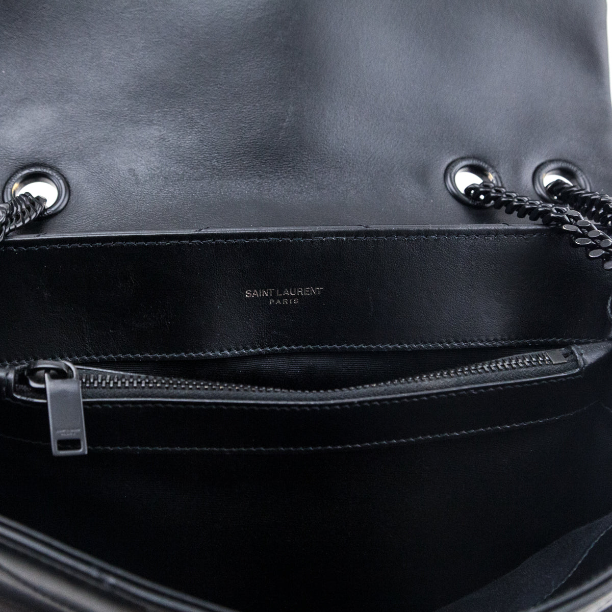 Saint Laurent Black Y Quilted Leather Monogram Medium Loulou Chain Satchel - Love that Bag etc - Preowned Authentic Designer Handbags & Preloved Fashions