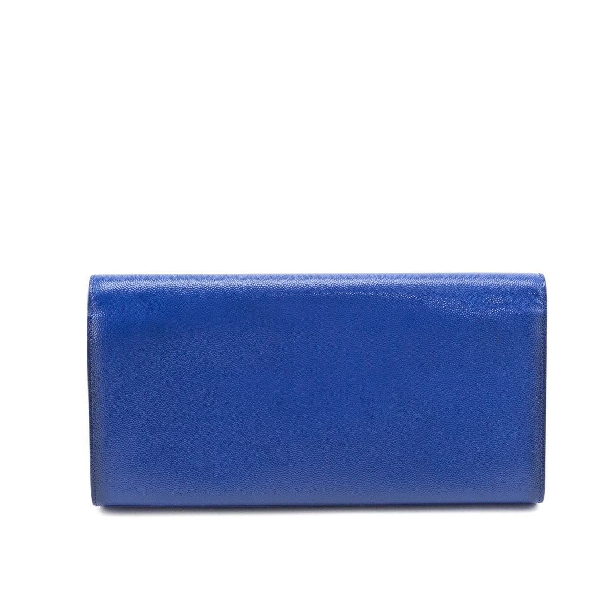 Saint Laurent Blue Majorelle Patent Grain De Poudre Classic Monogram Cassandre Clutch - Love that Bag etc - Preowned Authentic Designer Handbags & Preloved Fashions