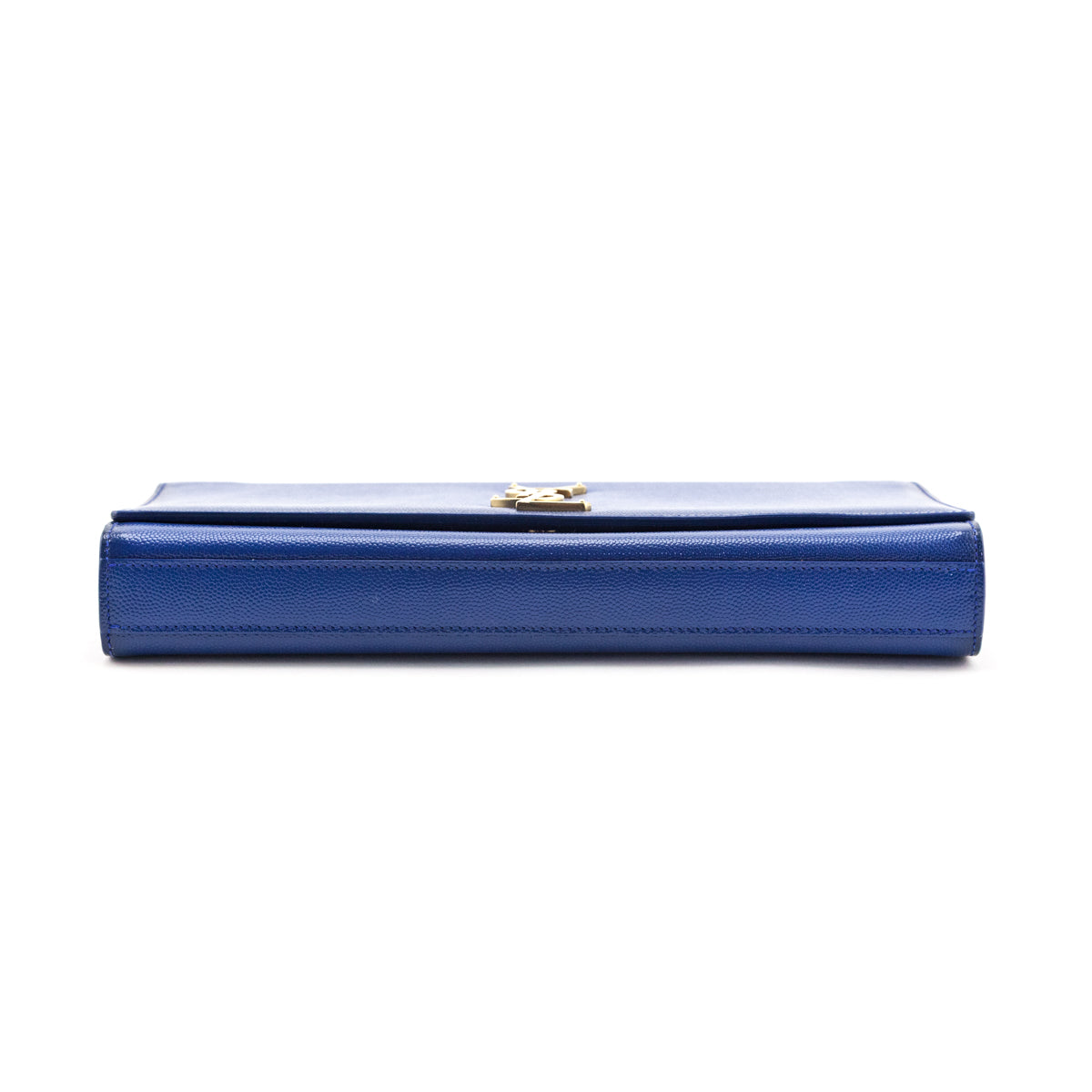 Saint Laurent Blue Majorelle Patent Grain De Poudre Classic Monogram Cassandre Clutch - Love that Bag etc - Preowned Authentic Designer Handbags & Preloved Fashions