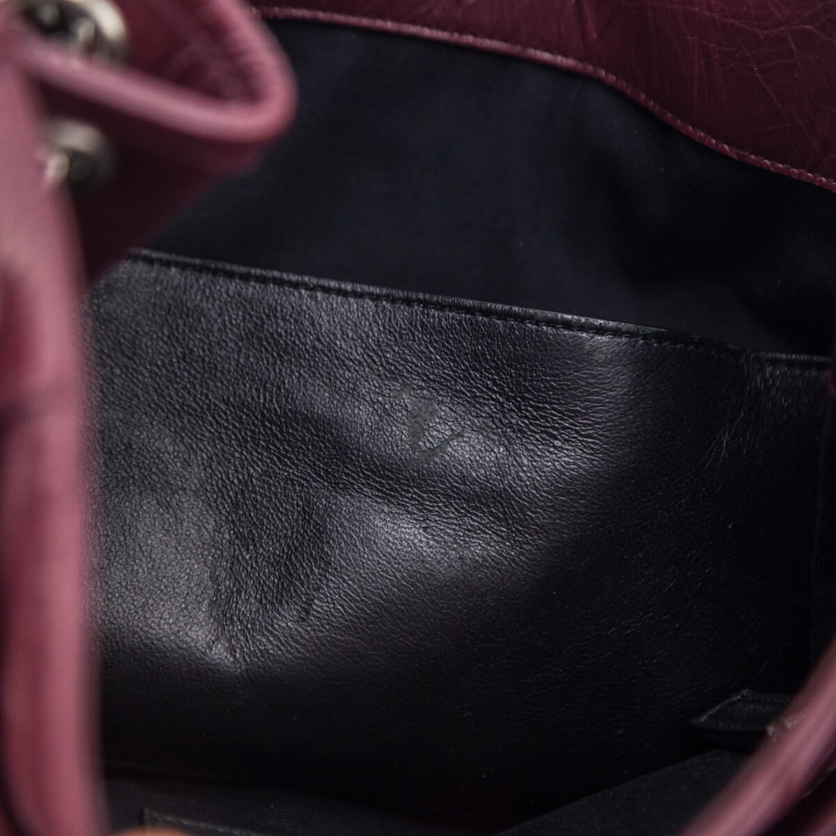 Saint Laurent Burgundy Crinkled Calfskin Matelasse Monogram Medium Niki Shopper Tote