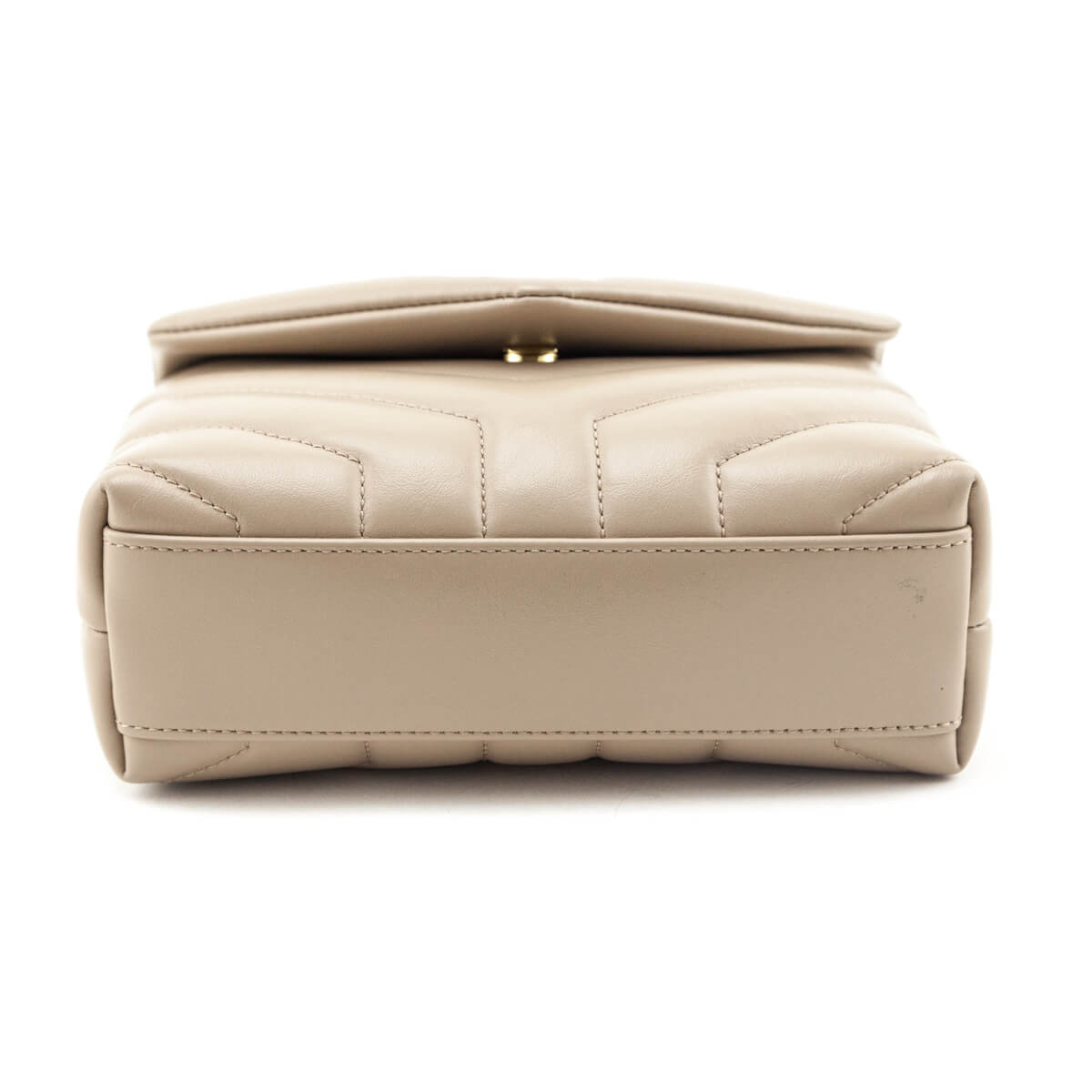 Saint Laurent Dark Beige Calfskin Y Quilted Monogram Toy Loulou Crossbody Bag - Love that Bag etc - Preowned Authentic Designer Handbags & Preloved Fashions