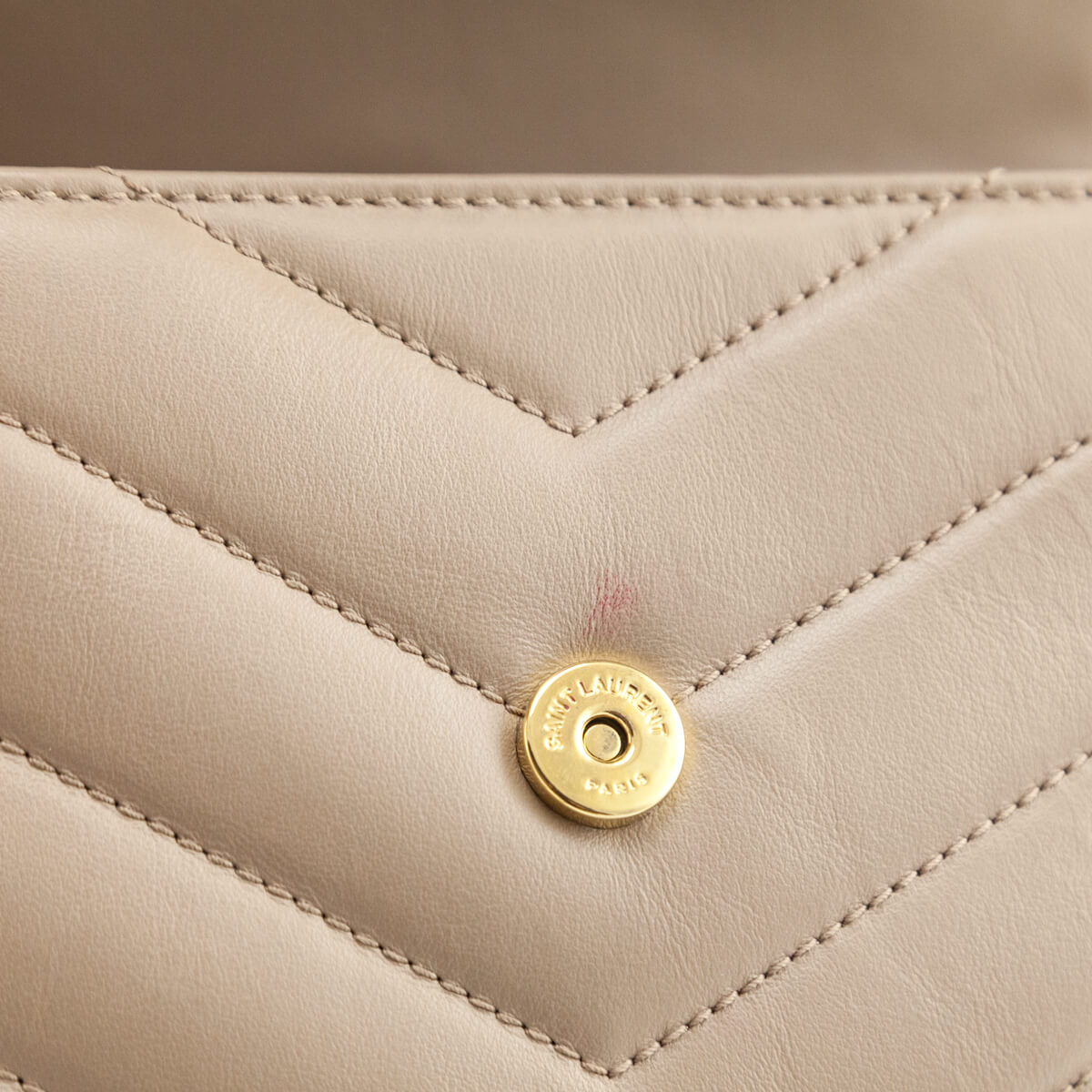 Saint Laurent Dark Beige Calfskin Y Quilted Monogram Toy Loulou Crossbody Bag - Love that Bag etc - Preowned Authentic Designer Handbags & Preloved Fashions