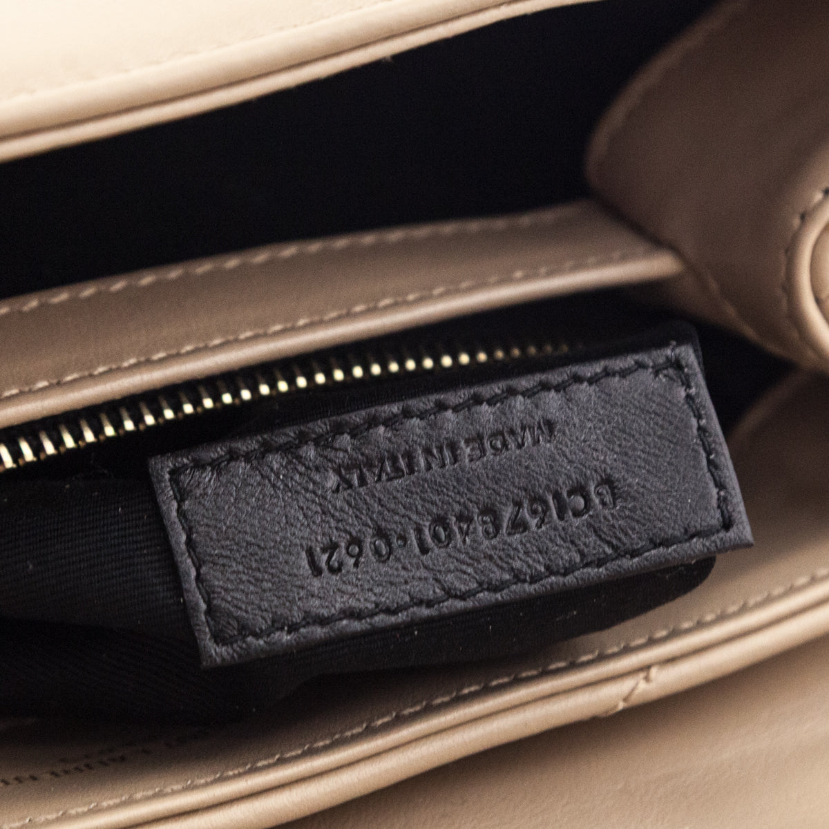 Saint Laurent Dark Beige Calfskin Y Quilted Monogram Toy Loulou Crossbody Bag - Love that Bag etc - Preowned Authentic Designer Handbags & Preloved Fashions
