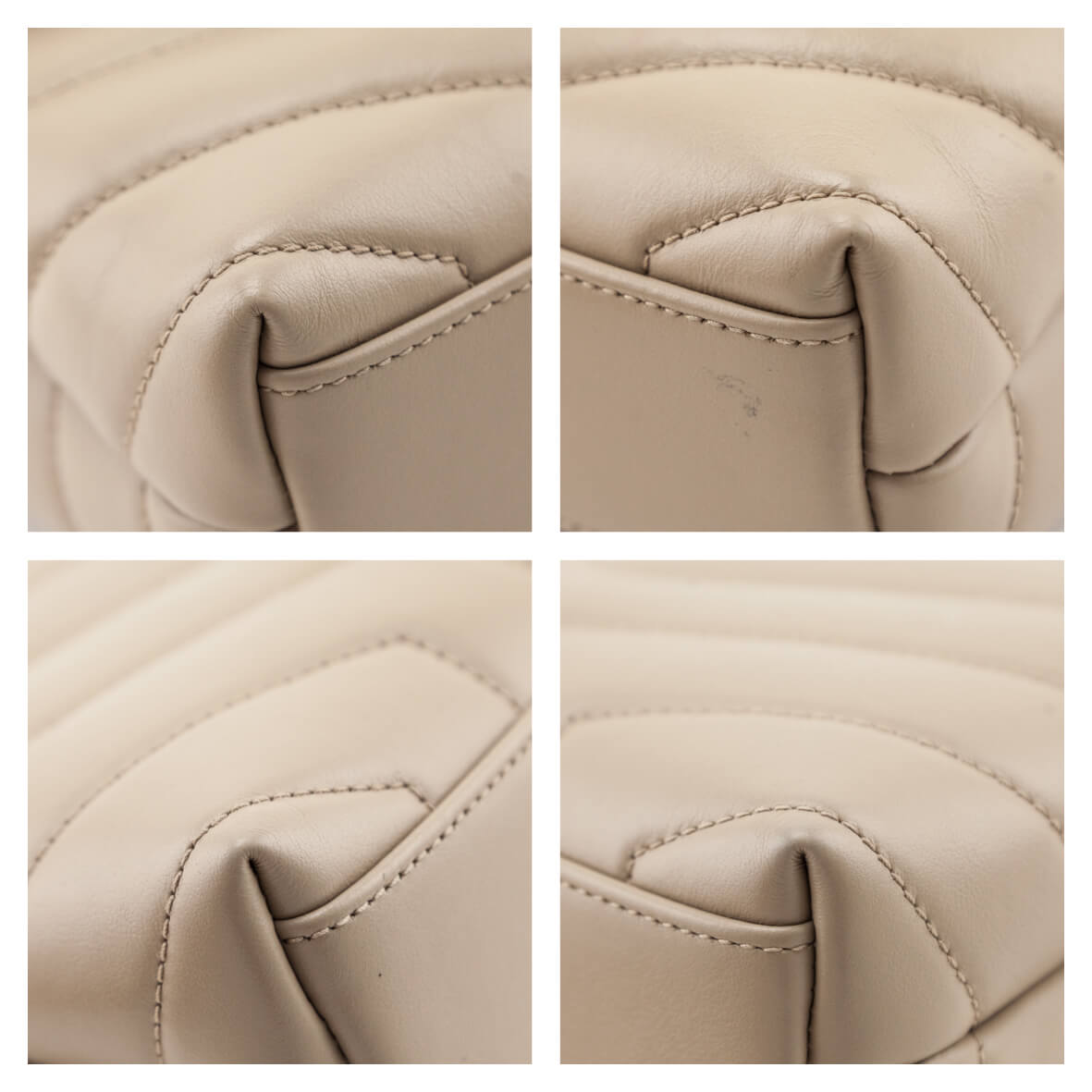 Saint Laurent Dark Beige Calfskin Y Quilted Monogram Toy Loulou Crossbody Bag - Love that Bag etc - Preowned Authentic Designer Handbags & Preloved Fashions