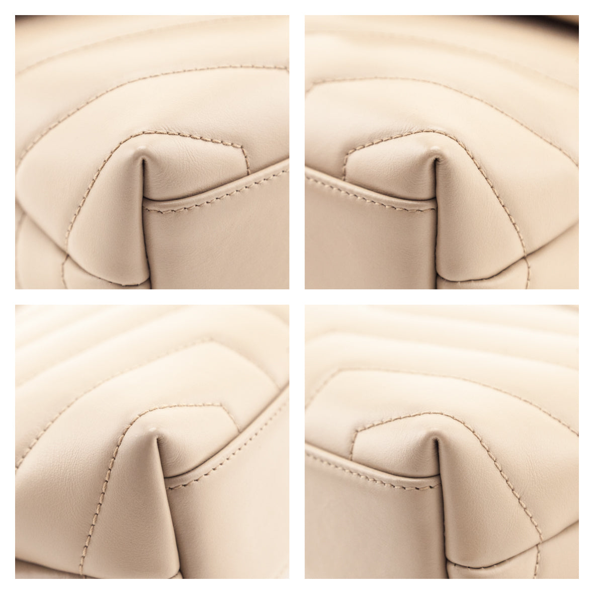 Saint Laurent Dark Beige Calfskin Y Quilted Monogram Toy Loulou Crossbody Bag - Love that Bag etc - Preowned Authentic Designer Handbags & Preloved Fashions