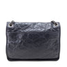 Saint Laurent Fog Crinkled Calfskin Matelasse Monogram Medium Niki Chain Satchel - Love that Bag etc - Preowned Authentic Designer Handbags & Preloved Fashions