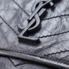 Saint Laurent Fog Crinkled Calfskin Matelasse Monogram Medium Niki Chain Satchel - Love that Bag etc - Preowned Authentic Designer Handbags & Preloved Fashions