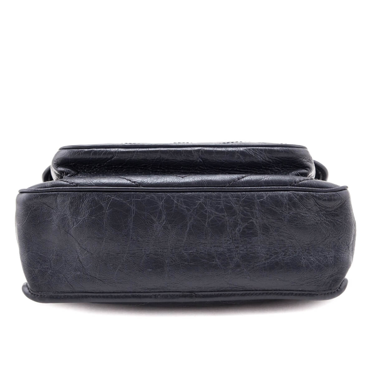 Saint Laurent Fog Crinkled Calfskin Matelasse Monogram Medium Niki Chain Satchel - Love that Bag etc - Preowned Authentic Designer Handbags & Preloved Fashions