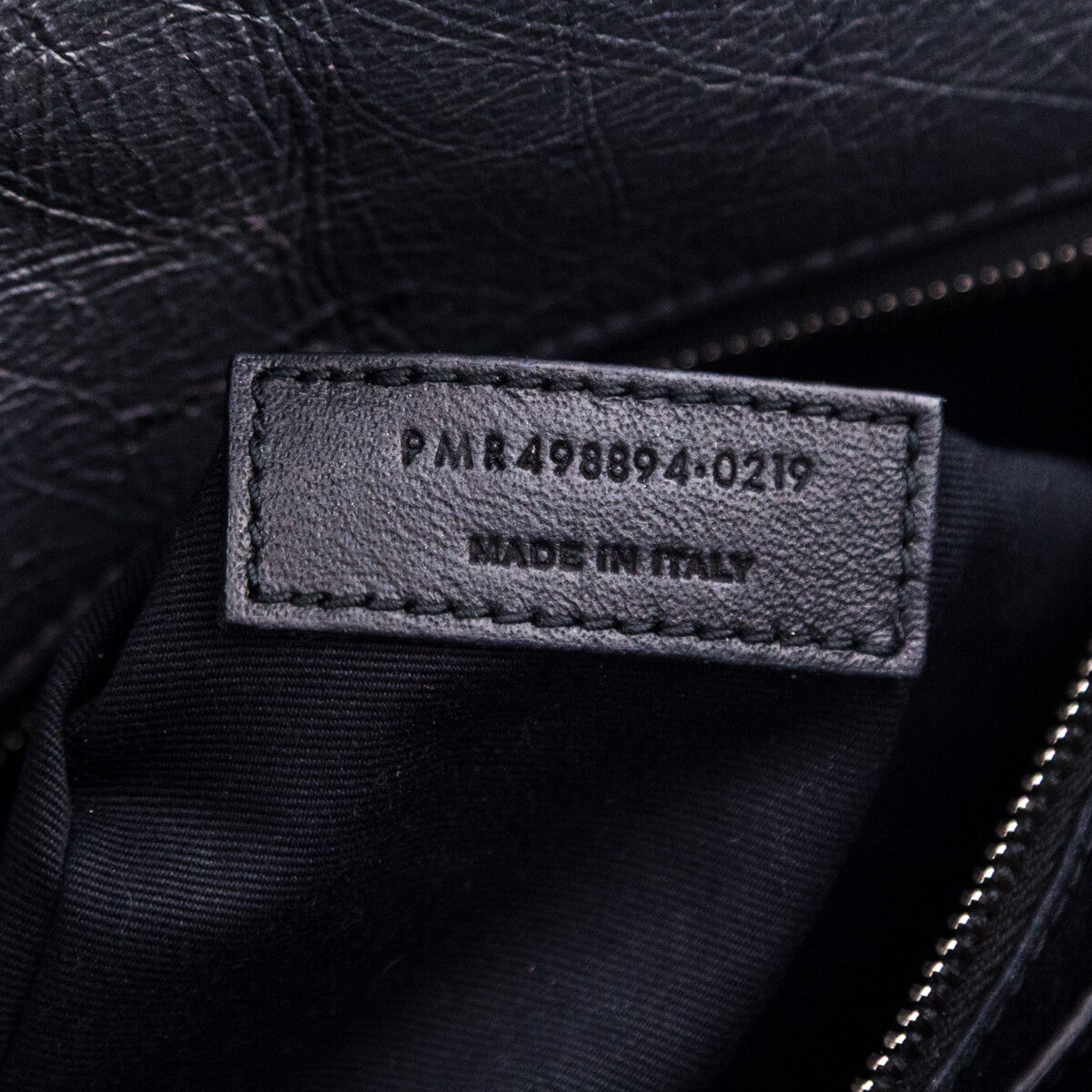 Saint Laurent Fog Crinkled Calfskin Matelasse Monogram Medium Niki Chain Satchel - Love that Bag etc - Preowned Authentic Designer Handbags & Preloved Fashions