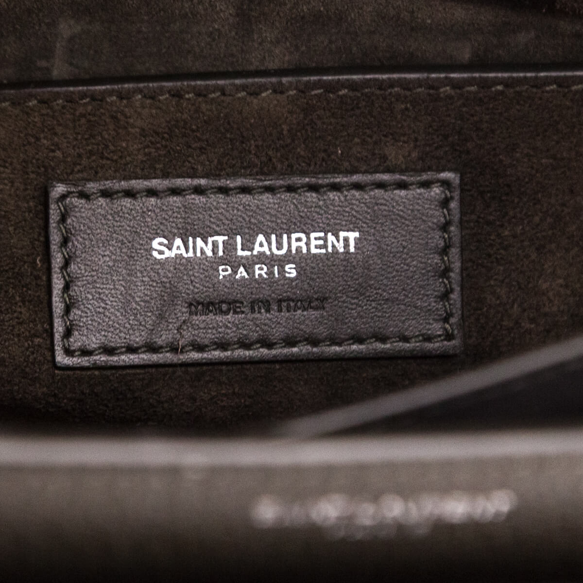 Saint Laurent Kaki Grained Calfskin Medium Monogram Sunset Satchel - Love that Bag etc - Preowned Authentic Designer Handbags & Preloved Fashions