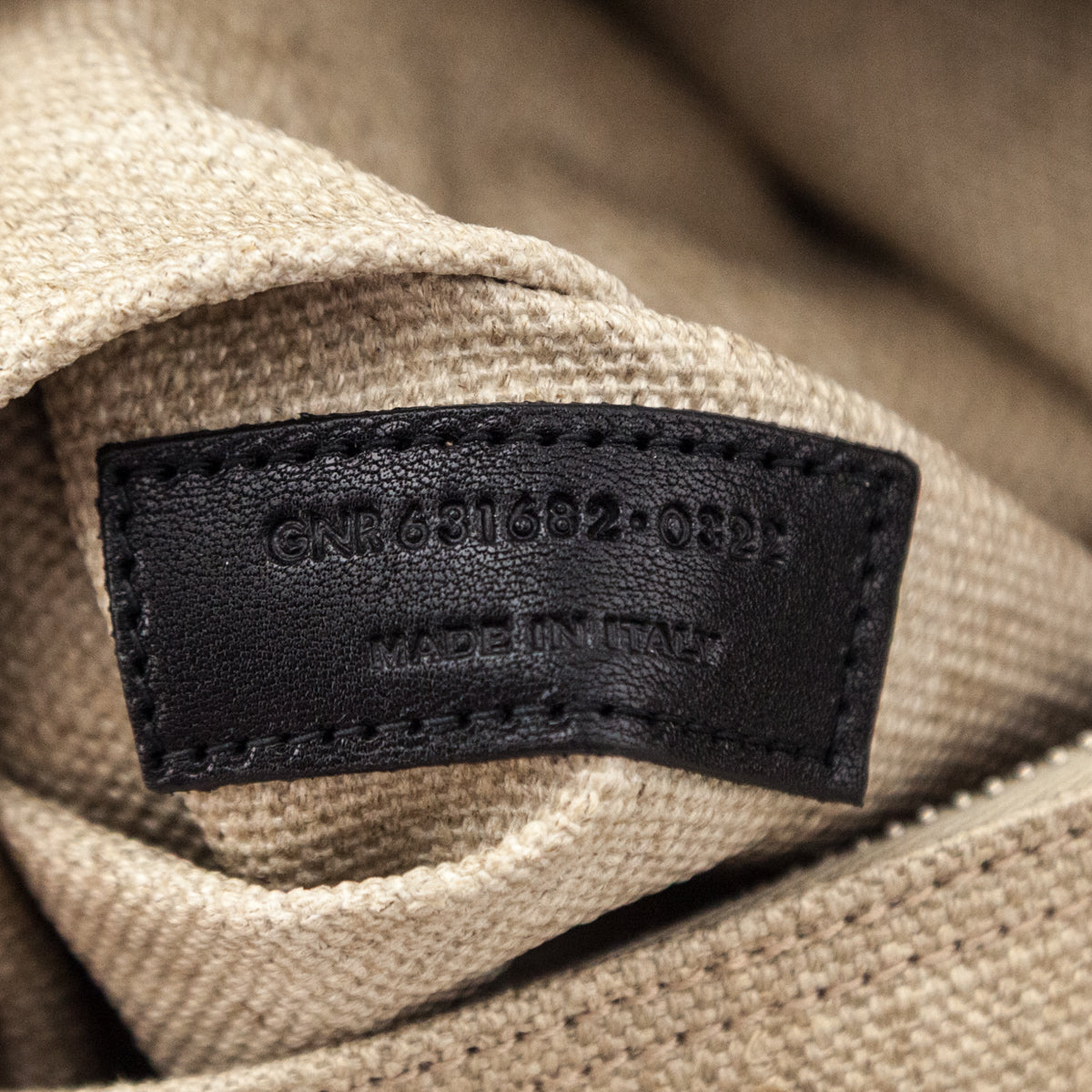 Saint Laurent Natural Linen Calfskin Rive Gauche North South Tote