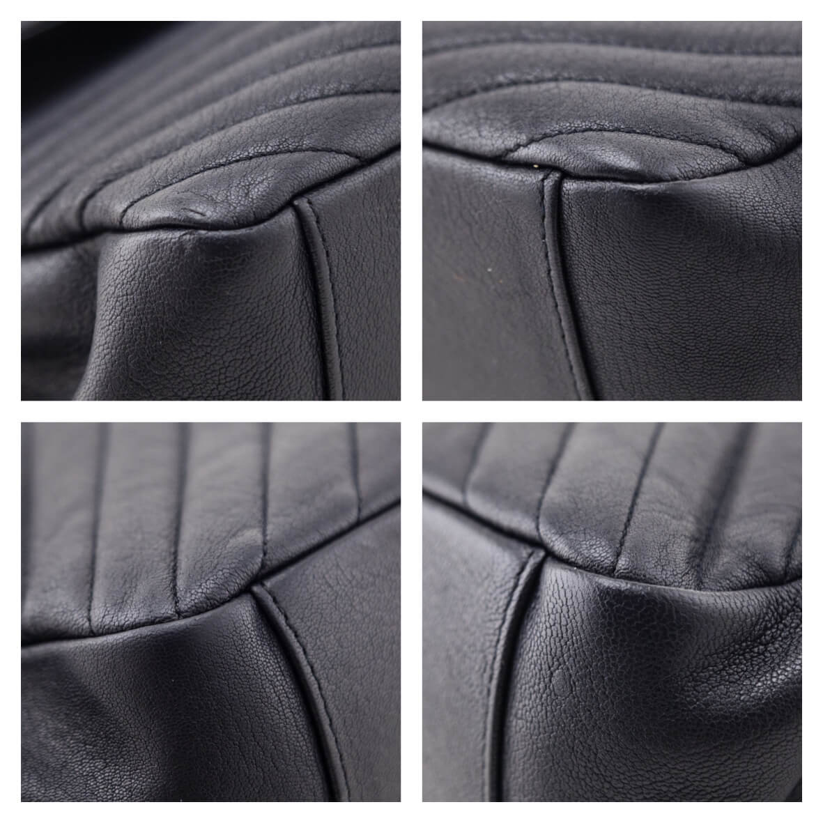 Saint Laurent Navy Chevron Matelasse Sheepskin Large College Bag - Love that Bag etc - Preowned Authentic Designer Handbags & Preloved Fashions