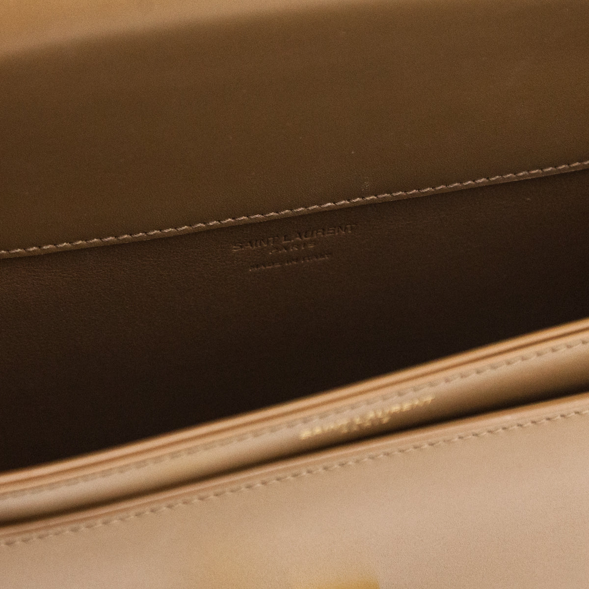 Saint Laurent Tan Box Voltaire Top Handle Crossbody Bag