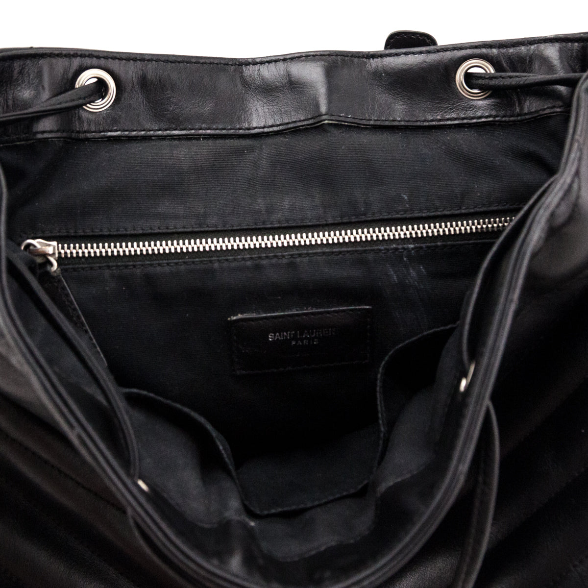 Saint Laurent Black Calfskin Quilted Medium Loulou Backpack - Love that Bag etc - Preowned Authentic Designer Handbags & Preloved Fashions