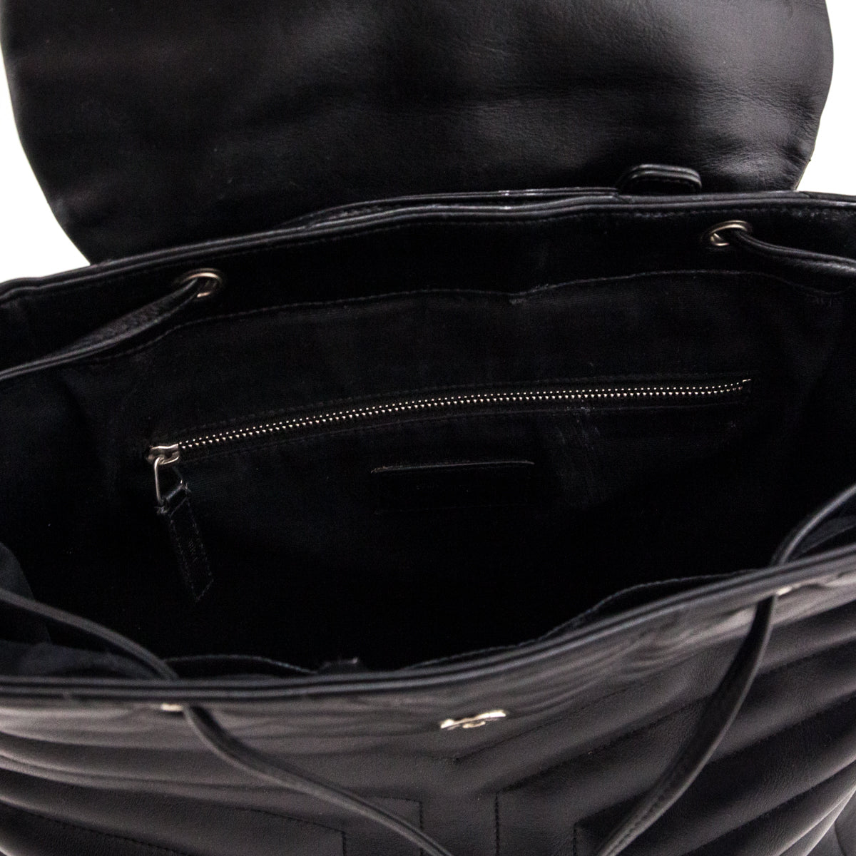 Saint Laurent Black Calfskin Quilted Medium Loulou Backpack - Love that Bag etc - Preowned Authentic Designer Handbags & Preloved Fashions