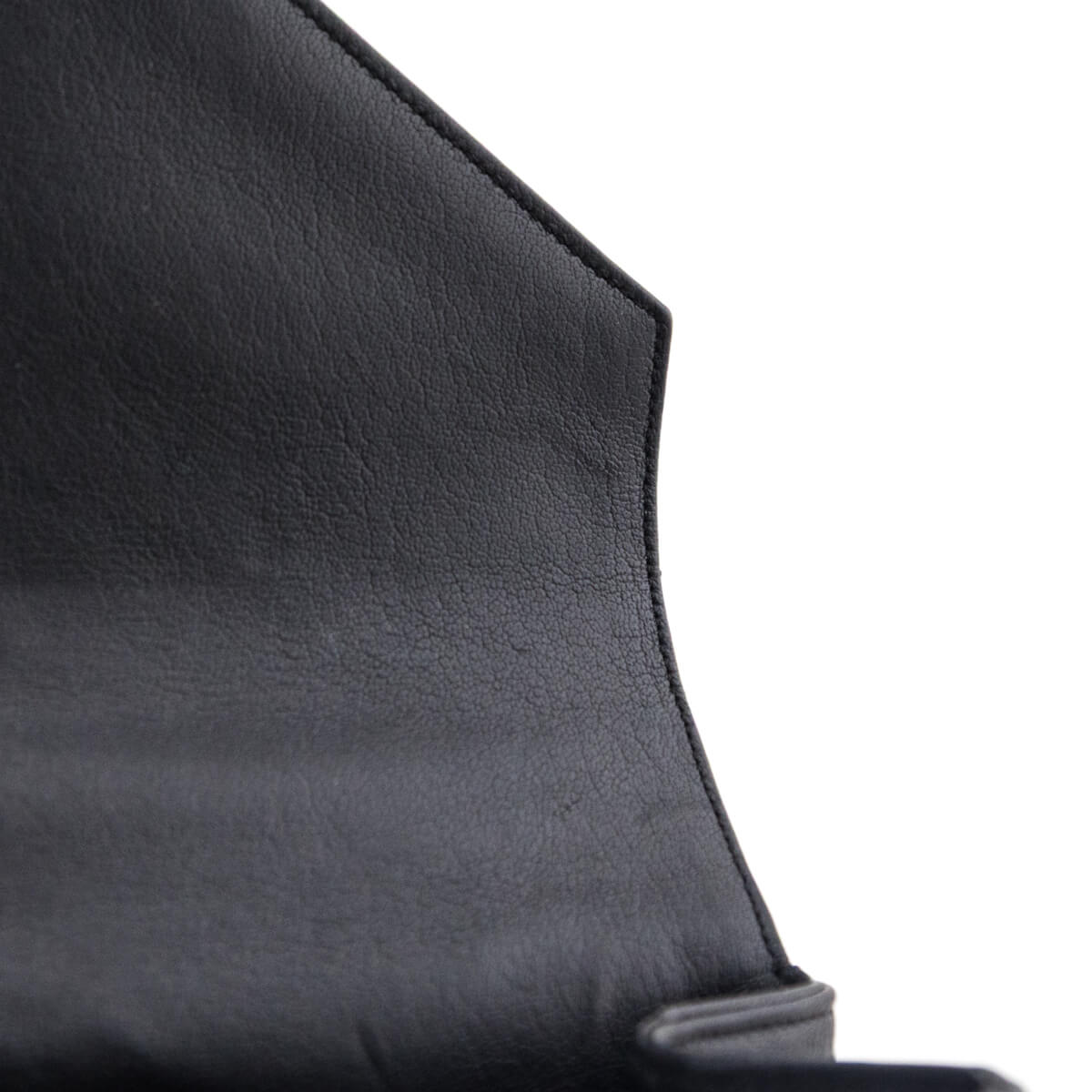 Saint Laurent Black Chevron Matelasse Sheepskin Large College Bag