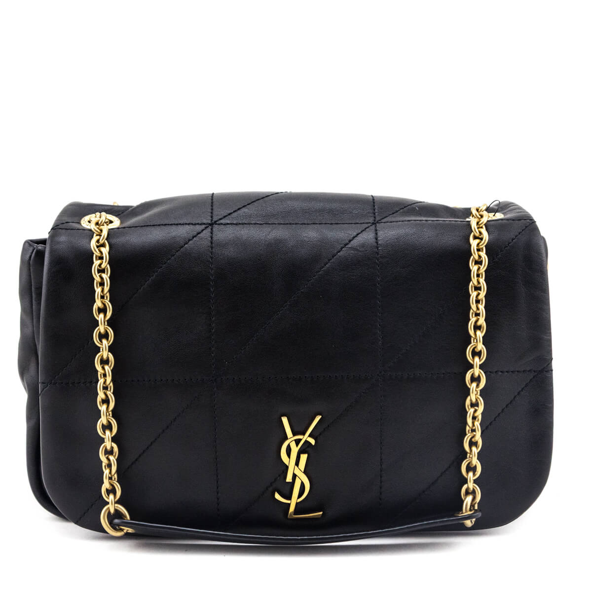 Saint Laurent Black Lambskin Matelasse Monogram Small Jamie 4.3