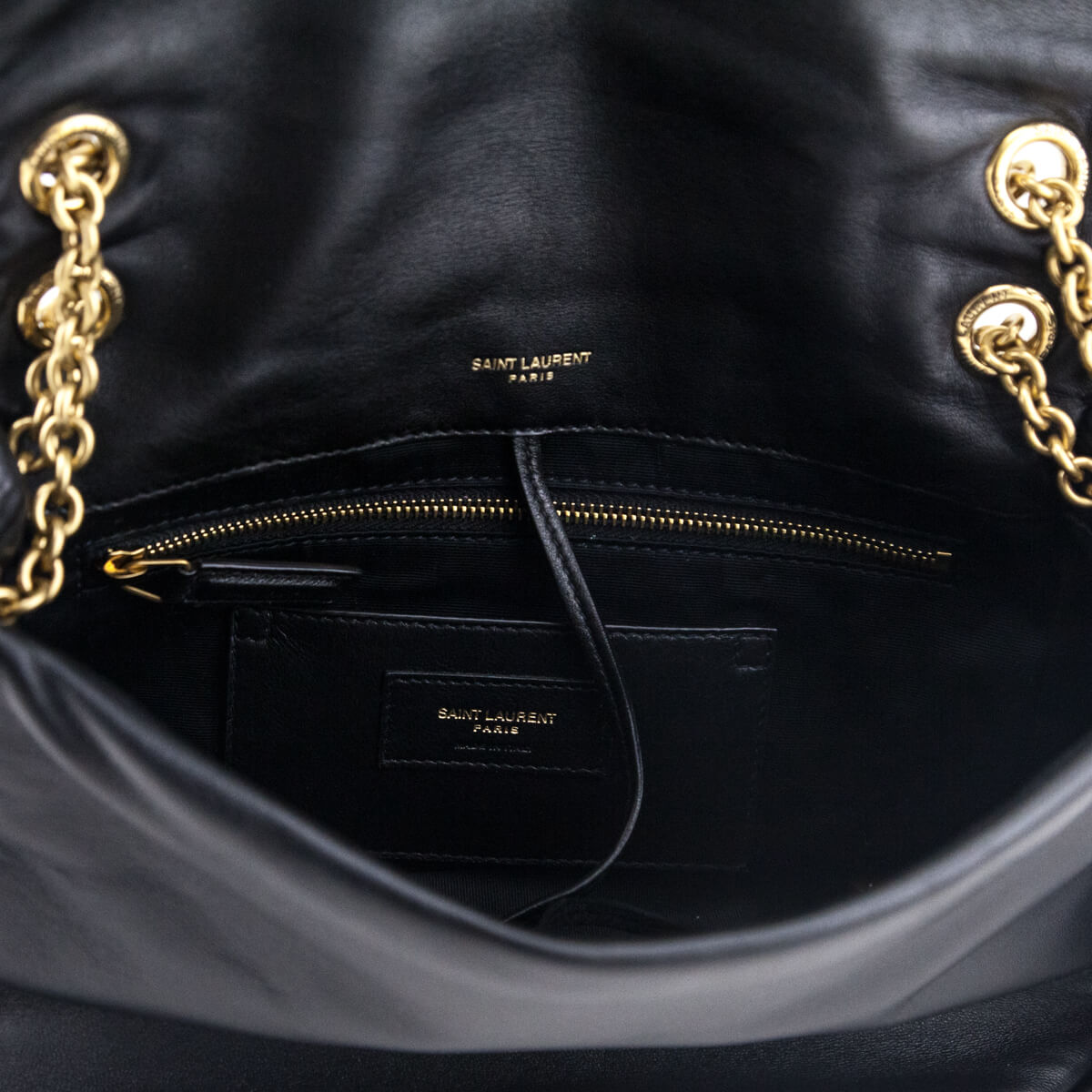 Saint Laurent Black Lambskin Matelasse Monogram Small Jamie 4.3