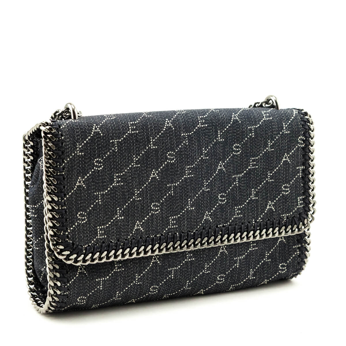 Stella McCartney Denim Eco Monogram Shoulder Bag - Love that Bag etc - Preowned Authentic Designer Handbags & Preloved Fashions
