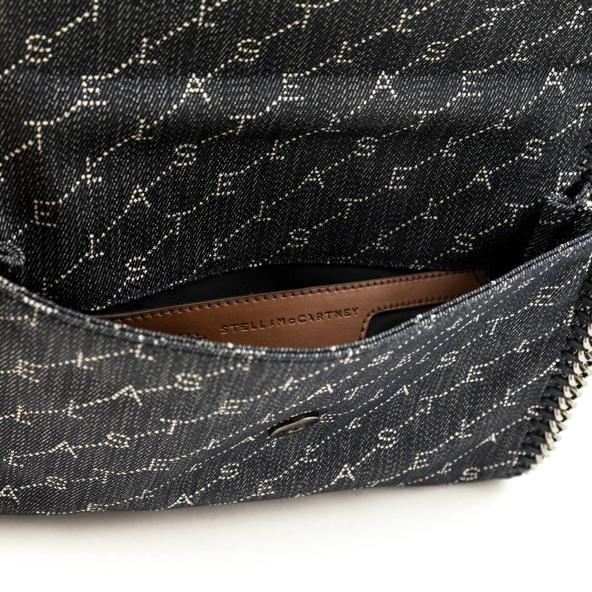 Stella McCartney Denim Eco Monogram Shoulder Bag - Love that Bag etc - Preowned Authentic Designer Handbags & Preloved Fashions