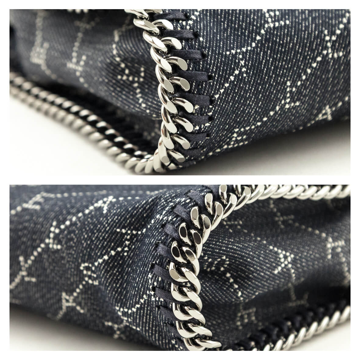 Stella McCartney Denim Eco Monogram Shoulder Bag - Love that Bag etc - Preowned Authentic Designer Handbags & Preloved Fashions