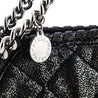 Stella McCartney Black Metallic Quilted Shaggy Deer Mini Falabella Bag - Love that Bag etc - Preowned Authentic Designer Handbags & Preloved Fashions