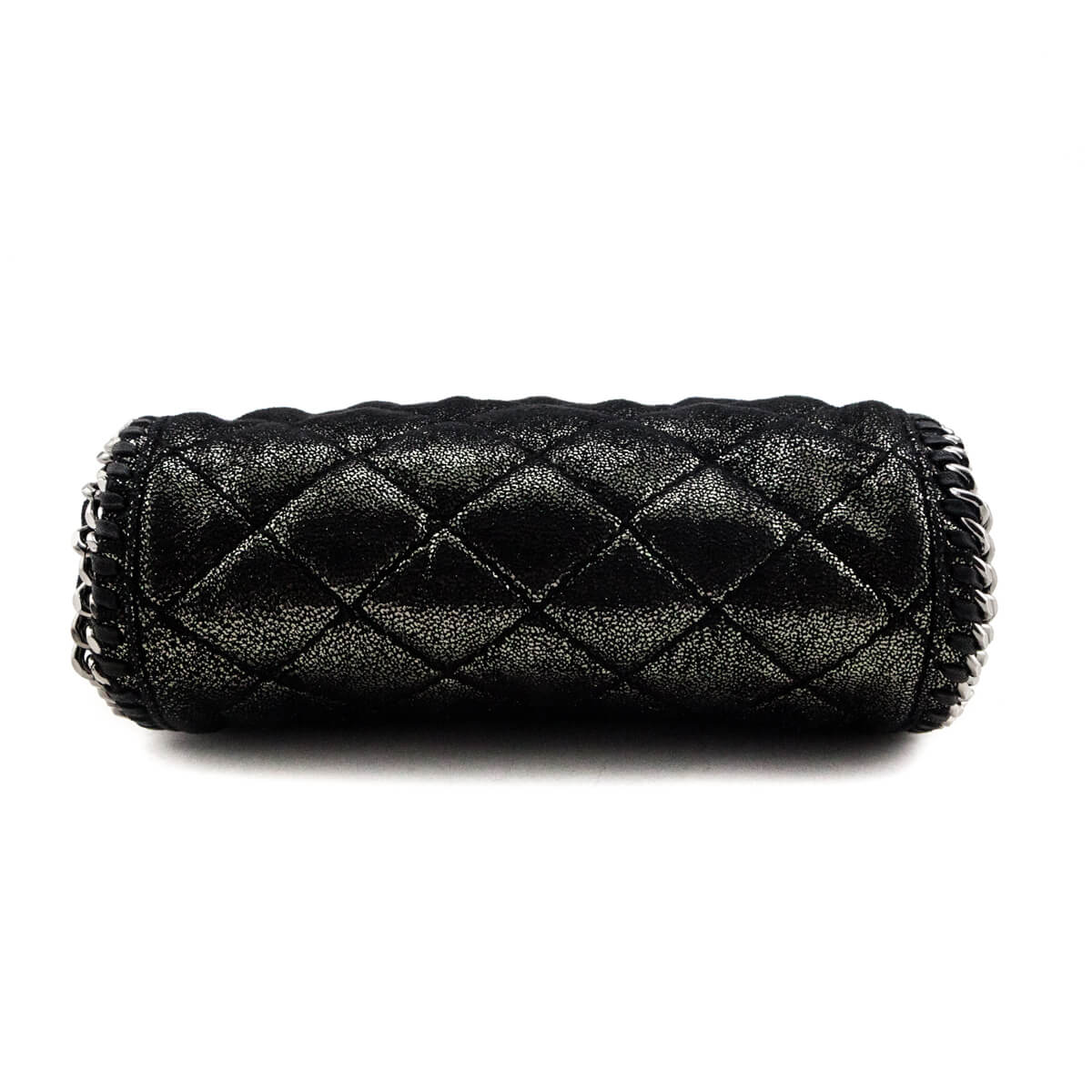 Stella McCartney Black Metallic Quilted Shaggy Deer Mini Falabella Bag - Love that Bag etc - Preowned Authentic Designer Handbags & Preloved Fashions