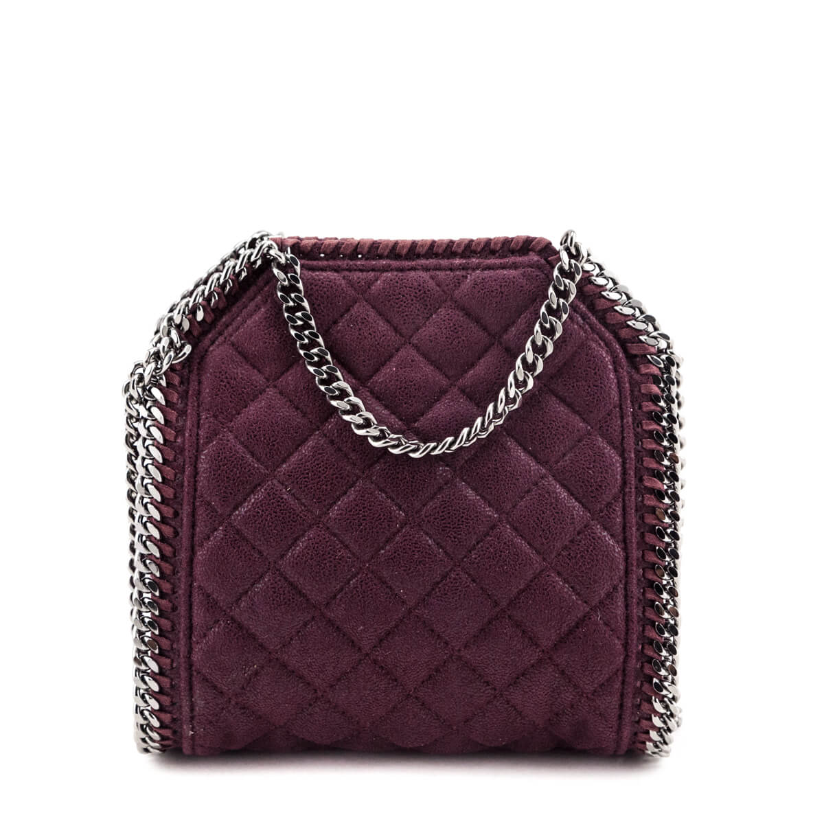 Stella McCartney Burgundy Quilted Shaggy Deer Tiny Falabella Crossbody - Love that Bag etc - Preowned Authentic Designer Handbags & Preloved Fashions